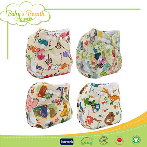 PSF066 cartoon printed hemp diaper inserts, baby diaper/nappies