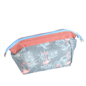 sedex bsci fashion flamingo printed cotton cosmetic bag makeup