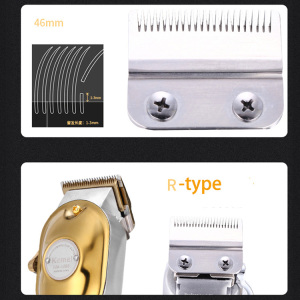 Silver Gold Kemei 1986 Hair Trimmer High Quality Professional Rechargeable Cordless LCD Haircut Machine