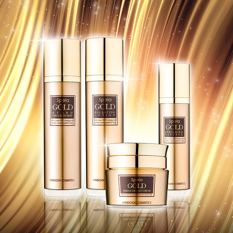 SPELA GOLD SET [SKIN, LOTION, ESSENCE, CREAM]