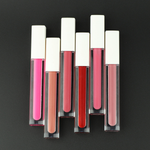 White cover square tube waterproof  high-end  hydrating matte vegan lip gloss