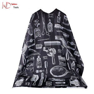 wholesale barber capes plastic haircut gown with hook button string neck closure waterproof apron 120 * 140cm