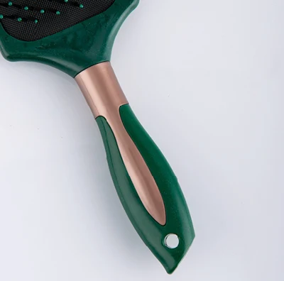 Wholesale Dark Green Antistatic Massage Beauty Large Plate Hair Comb Brush