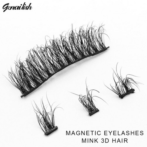 Soft Mink False Eyelash High Quality and Private Label 3 Full Strip Magnetic Lashes