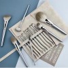 12PCS Professional Makeup Brush Set with Matte Silver Design – Low MOQ OEM Private Label Supplier