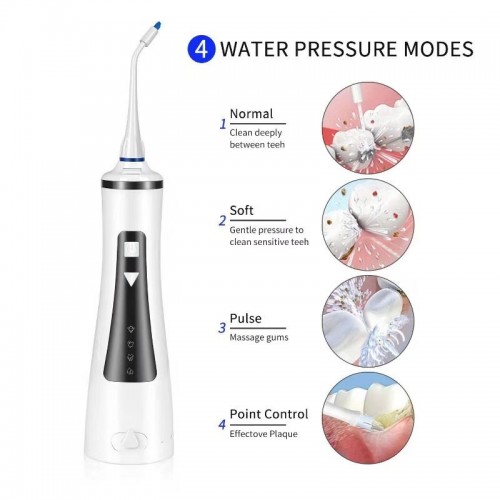 Oral Irrigator USB Rechargeable Water Flosser Portable Dental Jet Flosser Waterproof Teeth Cleaner