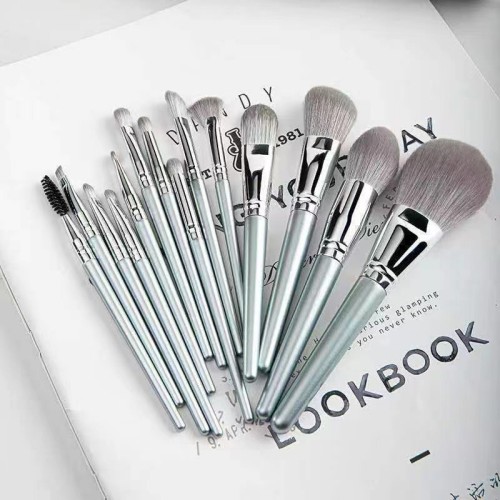 12PCS Professional Makeup Brush Set with Matte Silver Design – Low MOQ OEM Private Label Supplier
