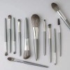 12PCS Professional Makeup Brush Set with Matte Silver Design – Low MOQ OEM Private Label Supplier