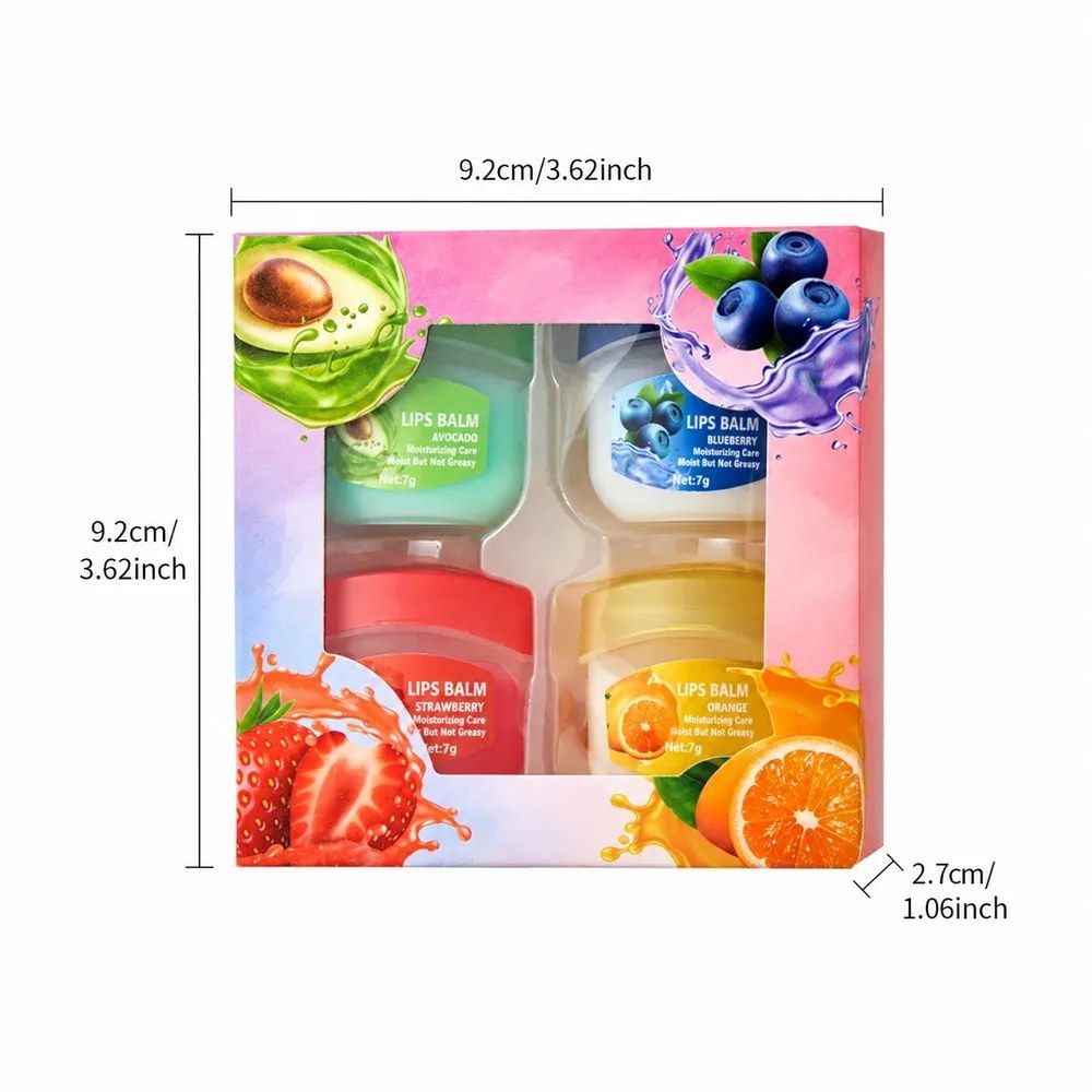 4-Piece Fruit Lip Mask Set — Wholesale & Private Label