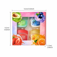 4-Piece Fruit Lip Mask Set — Wholesale & Private Label