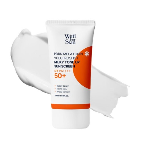 PDRN Melatonin Volufroshot Milky Tone-Up Sun Cream SPF50+, 50ml(KFDA Certified)