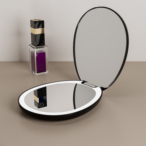 New Handheld Portable Pocket Foldable Round LED Makeup Mirror