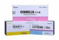 Cindella Luthione Vitamin C 1200mg Skin Whitening 10 Sessions Full Set Injection