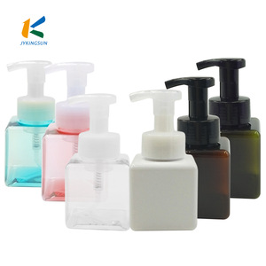 250ml450ml 680ml brown square plastic PETG foaming hand washing soap pump bottles