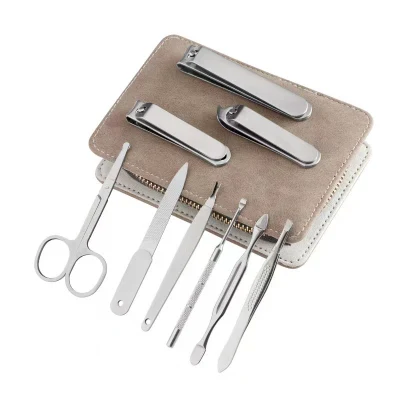 9-Piece Nail Clipper Set Stainless Steel Nail Clipper Zipper Bag