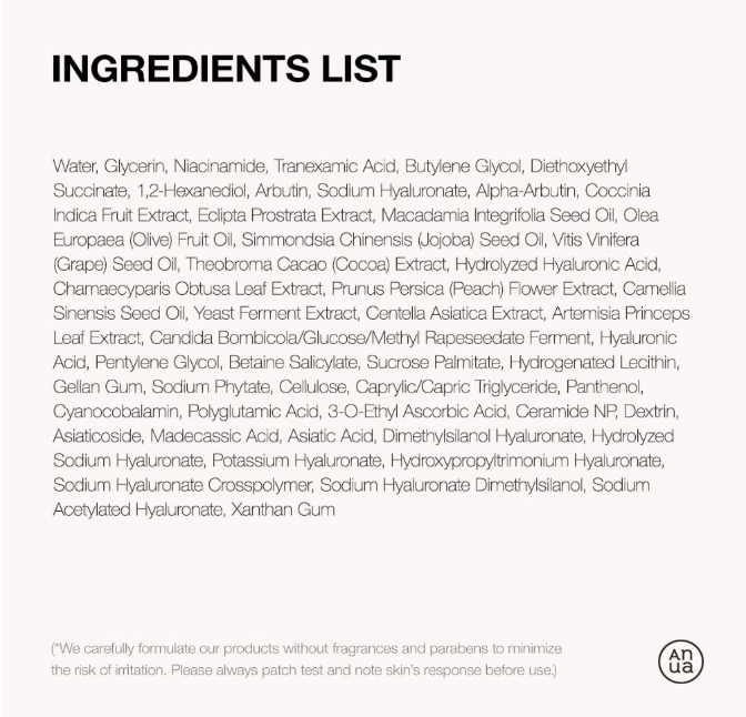 ANUA Niacinamide 10 + TXA 4 Serum