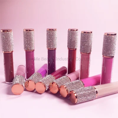 Best Selling High Quality Makeup Cosmetic Lipgloss Diamond Long Lasting Waterproof Matte Lip Gloss Liquid Lipstick