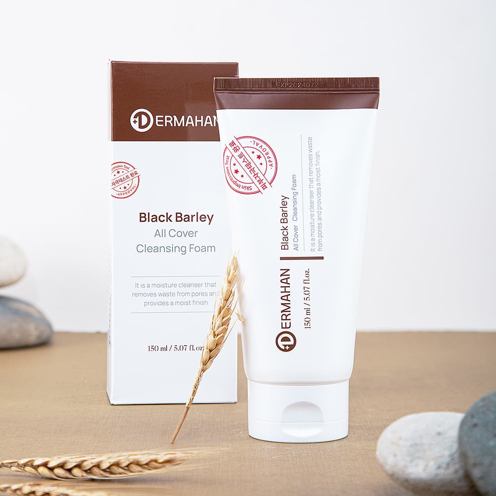 Dermahan Black Barley All Cover Cleansing Foam 150ml