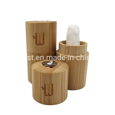 Eco-Friendly 100% Biodegradable Round Bamboo Tube with Dental Floss