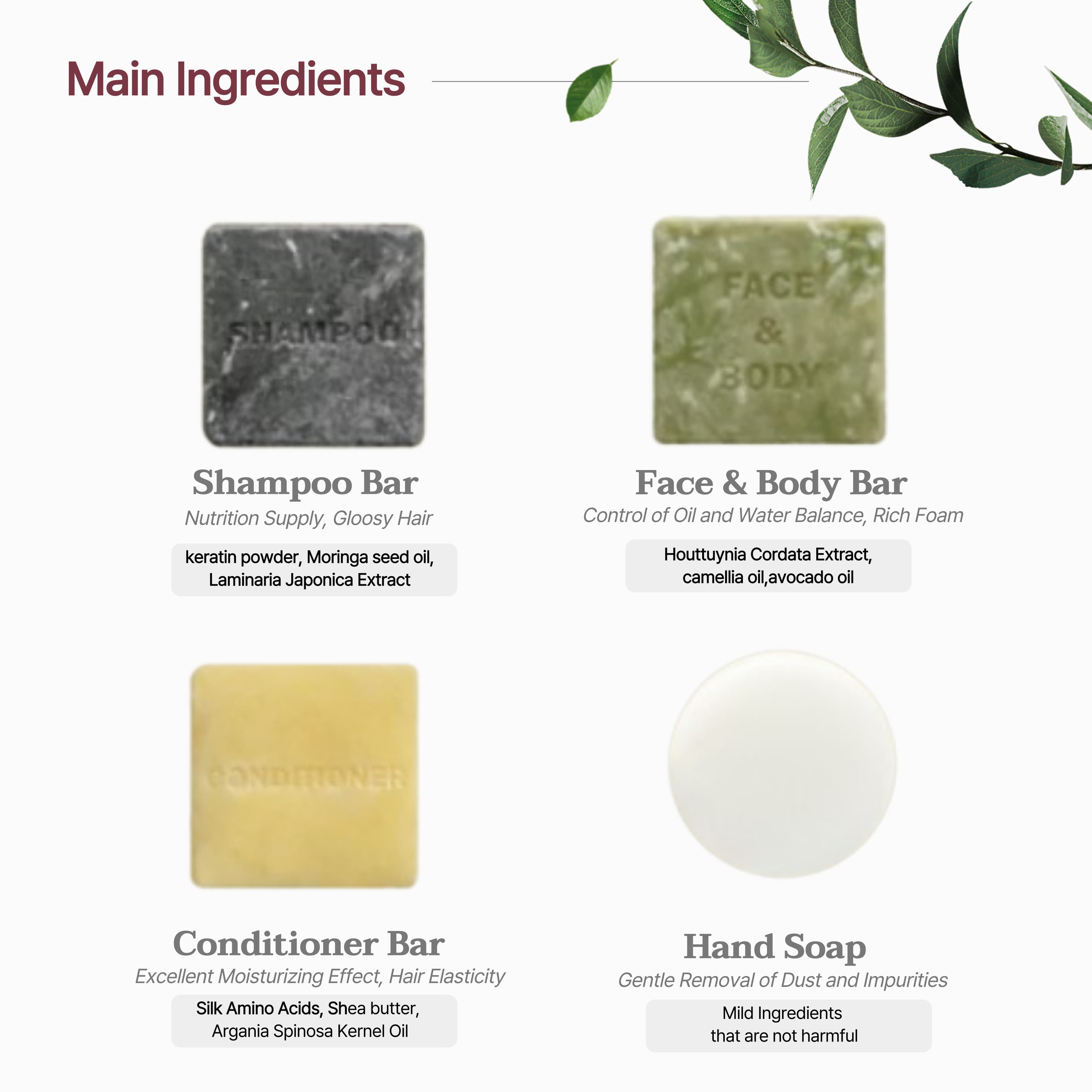 EDELWEISS NATURE Zero - Waste Amenity Bar Soap 4Pcs Kit