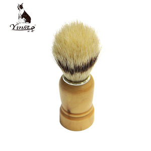 High quality man black shaving beard brush with wooden handle