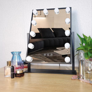 Hollywood DC 5V 3 different light led large table big black hollywood makeup vanity mirror
