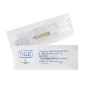 Hot Sale PCD 12 Curve Microblade Gold Permanent Tattoo Eyebrow Needle