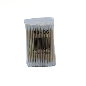 Hot-Selling high quality eco-friendly bamboo wooden stick 100pcs ear cleaning cotton buds