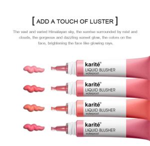 Karite Face Blusher Powder Rouge Makeup Cheek Blusher Powder Minerals Liquid Blush Brush Palette Cream Natural Blush
