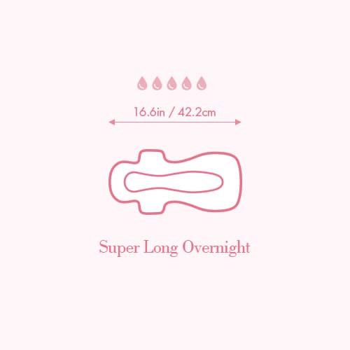 Lefresh Organic Cotton Sanitary Pads Super Long Overnight