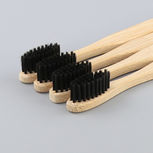 natural bamboo biodegradable adult bamboo toothbrush with soft charcoal bristles BPA free OEM