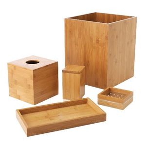 Natural Eco-Friendly5 pcs bamboo bath accessory