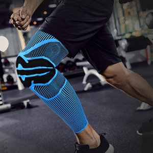 New design silica gel nylon sports kneepad calf compression knee sleeves for gym safety