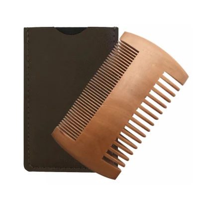 OEM Hot Sale High Cheap Price Hair Straightener Wooden Beard Comb Custom Logo for Men