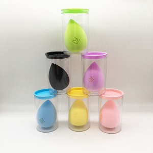 Plastic cylinder Hydrophilic Foam Face Cosmetic puff Make Up Foundation Blending Blender Beauty  Latex Free Makeup Sponge