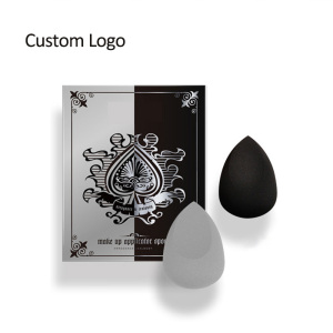 Private label microfiber blender beauty set custom logo velvet soft makeup sponge latex free make up puff