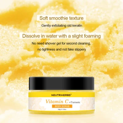 Private Label Skincare Acne-Prone Removal Chicken Skin Vitamin C Turmeric Body Scrub