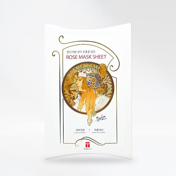 Rose Mask Pack with Mucha art 5pcs., Skin Care, Mask pack
