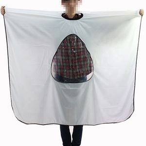Salon barber waterproof haircut cape with transparent window