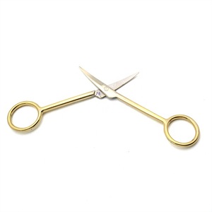 Stainless Steel  Makeup Eyebrow Scissor Slightly Curved Manicure Cuticle Cutting