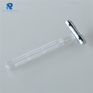 Top quality twin blade clear handle disposable shaving razor