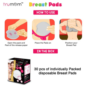 Trumom USA Super Absorbent Anti-Bacterial Honeycomb Disposable Nursing Breast Pads With Patented "Leak Guards"