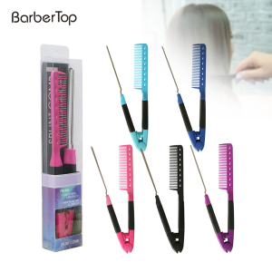 V Type Washable Folding Hair Straightener Comb DIY Salon Hairdressing Brush Styling Tool Accessories