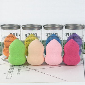 Wholesale 7 Color Gourd Beauty Puffs With Packaging Private Label Microfiber Sponge Makeup Puff