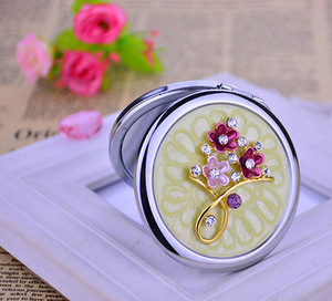 wholesale cosmetic mirror venetian compact mirror engraved pocket mirror