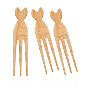 Wholesale New Arrival Small Bamboo Wood Afro Hair Pick Comb Hair Comb