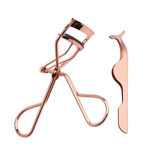 Wholesale Women Professional Make Up Tool Rose Gold Heat Eyelash Curler