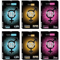 NottyBoy Ribbed Condom & Extra Dotted, Ultra Thin Lubricated Condoms Bulk Variety Pack