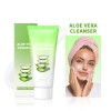 Aloe Vera Facial Wash 100g, Gentle Foaming Cleanser, Mild Aloe Cleansing Milk Removes Oil & Impurities for Face Daily Care
