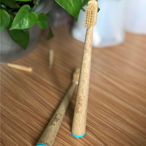 100% natural biodegradable round handle baby wooden bamboo toothbrush